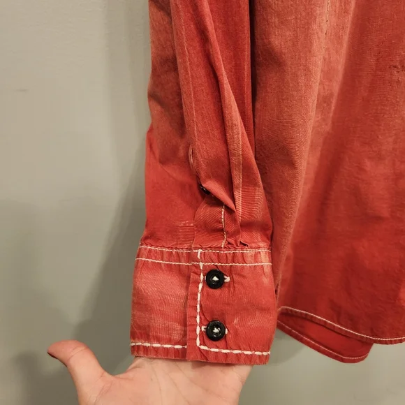 Roar Signature Y2K Long Sleeve Button Up Mens Shirt - Picture 4 of 13